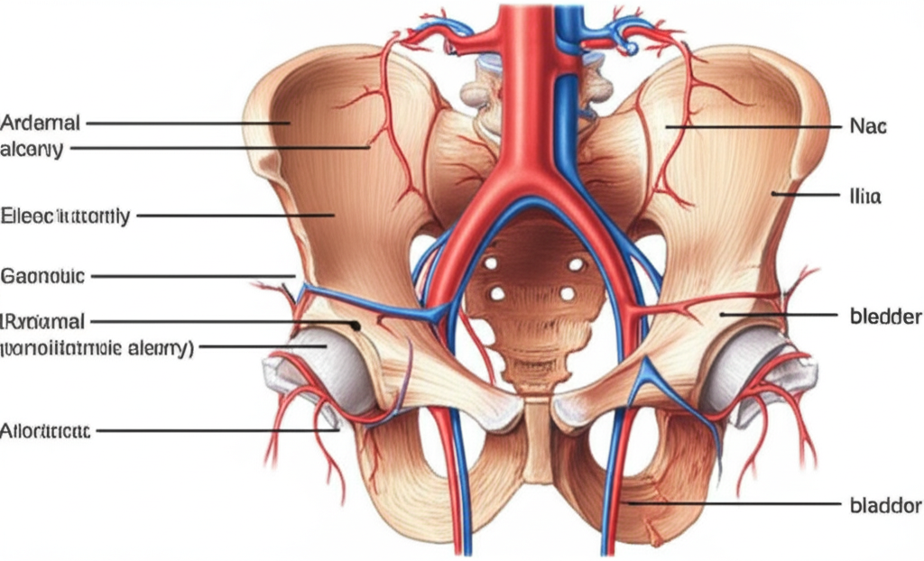 腰部の血流改善3Dイメージ