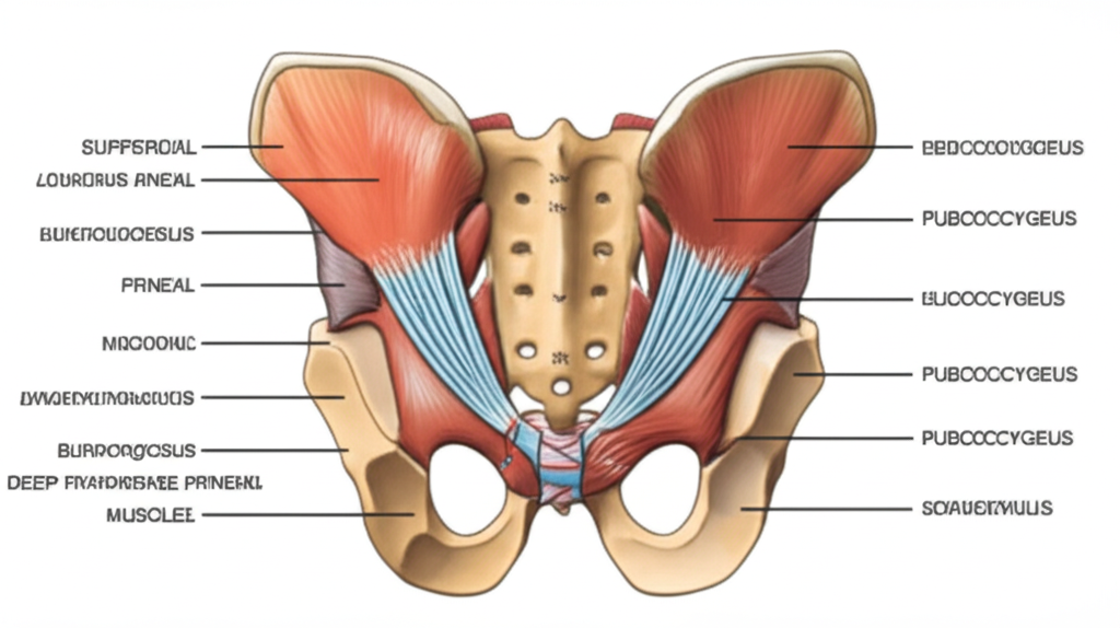 骨盤底筋の解剖図